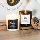 image 2 of Set of 2 Yin Yang Black Oud and Coconut Candles White