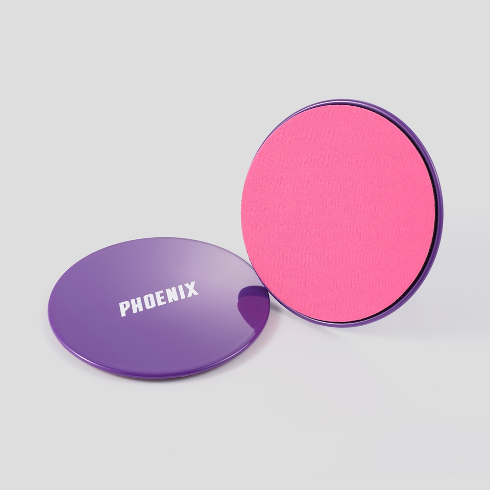 image 1 of Phoenix Fitness Dual Sided Gliding Discs Pink | Pink