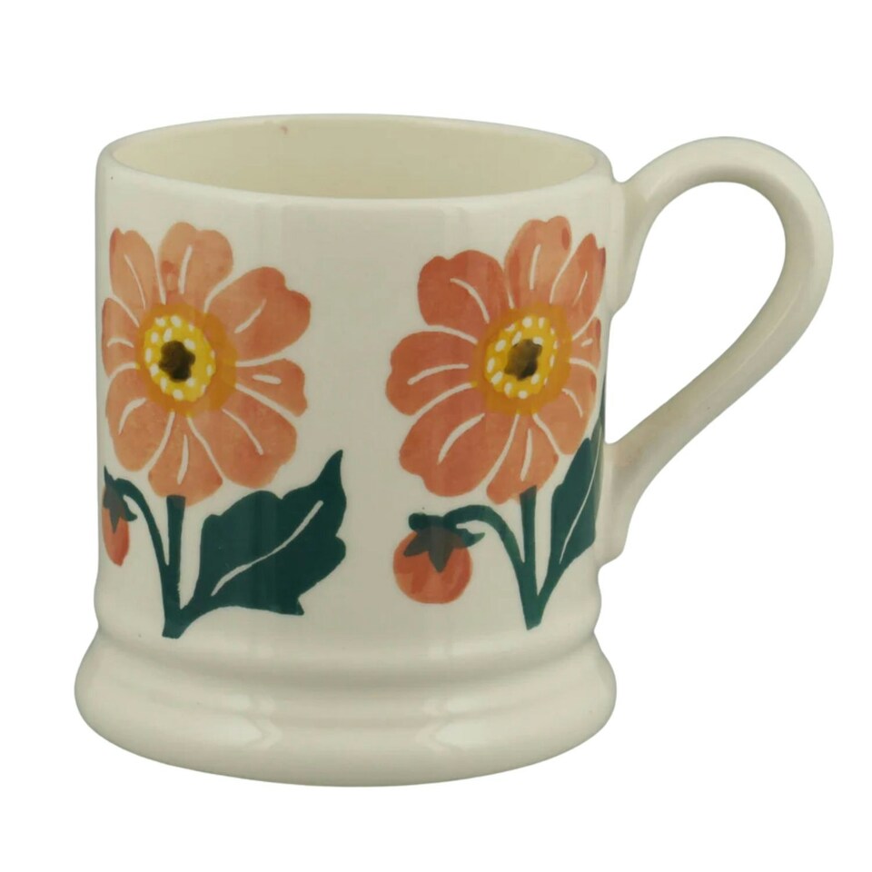 image 1 of Mug: 1 x 300ml Emma Bridgewater Dahlia Half Pint Mug, Ceramic White