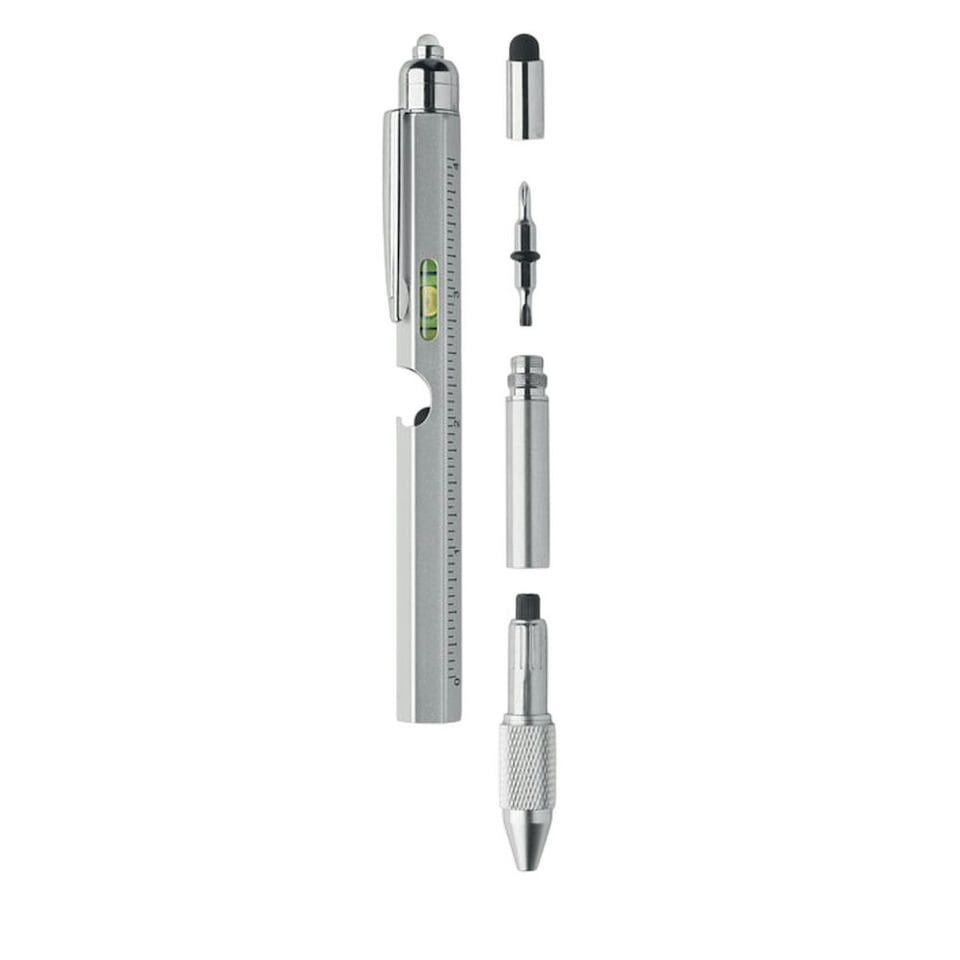 image 1 of MidOcean Retool Spirit Level Pen - Matt Silver - One Size