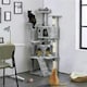 image 2 of Yaheetech 156 cm Multilevel Indoor Cat Climbing Frame Light Grey
