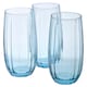 image 2 of Linka Coloured Glasses Sets Glassware Cup Tall Short Cocktail Tumblers | Multi | Light Blue 380ml + 500ml