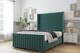 image 2 of Sloomy Marlborough Emerald Plush Bed Frame With Mattress With 50"  Upholstered Wingback Headboard 3' Single
