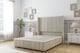 image 1 of Sloomy Hargrave Cream Plush Divan Bed Base No Drawers With 54 Inch Wingback Headboard & 12 Inch Matching Footboard | Cream | Cream | King | 1