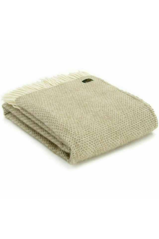 image 1 of Lifestyle Beehive Throw/Blanket - Oatmeal