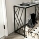 image 9 of HOMCOM Vintage Sofa Table, Metal Frame Console Table for Hallway Living Room Grey | Grey