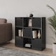 image 2 of 9-Cube Shelving Unit With Geo Doors - Square | Black | Black & Black | 1