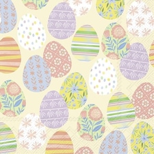 IHR  Eggstra Eggs Cream Cocktail Napkin 25cm 3ply  20 Pack