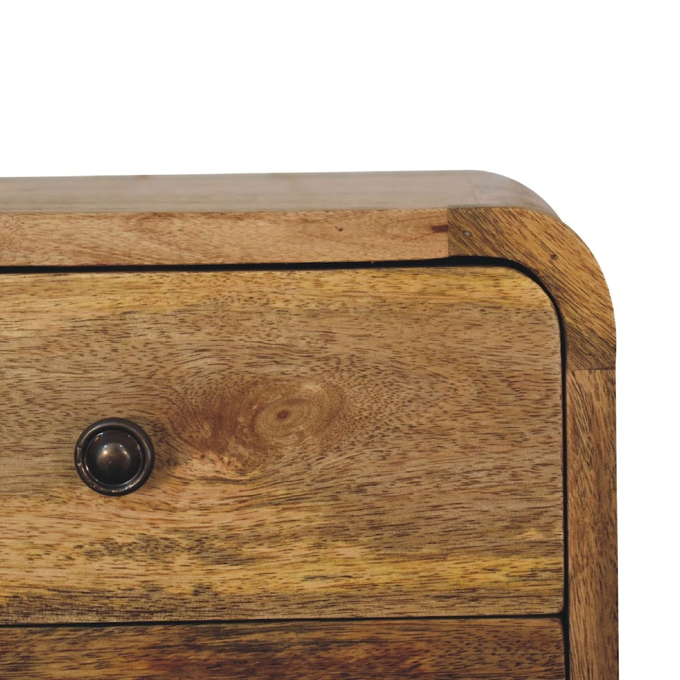 image 1 of Artisan Furniture Mini Curve Oakish Floating Bedside