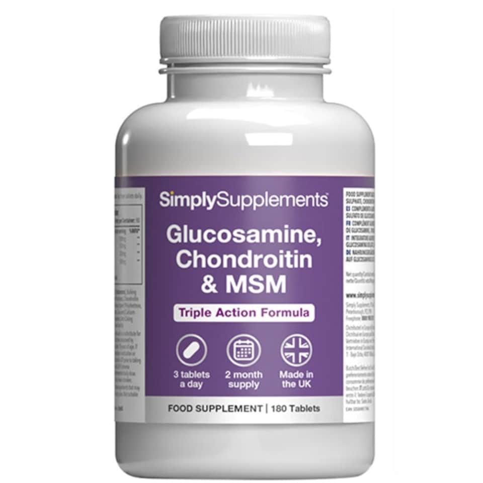 image 1 of Glucosamine 500mg, Chondroitin 100mg & MSM 100mg - 180 Tablets