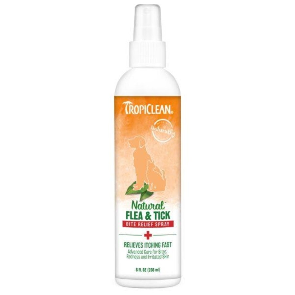 TropiClean Flea and Tick Bite Relief Spray 236ml Tesco Groceries
