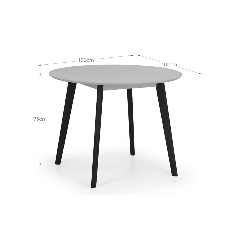 image 1 of Casa Round Dining Table - Grey/Black