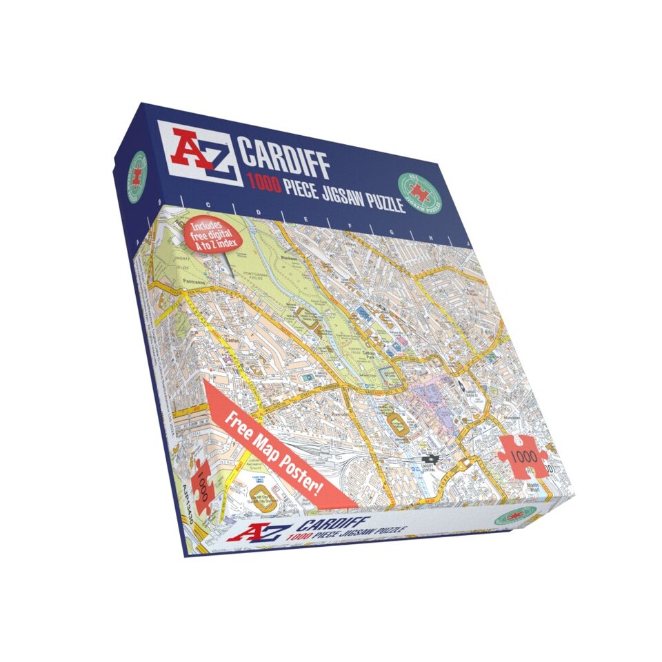 image 1 of A to Z Map of Cardiff 1000 Piece Jigsaw
