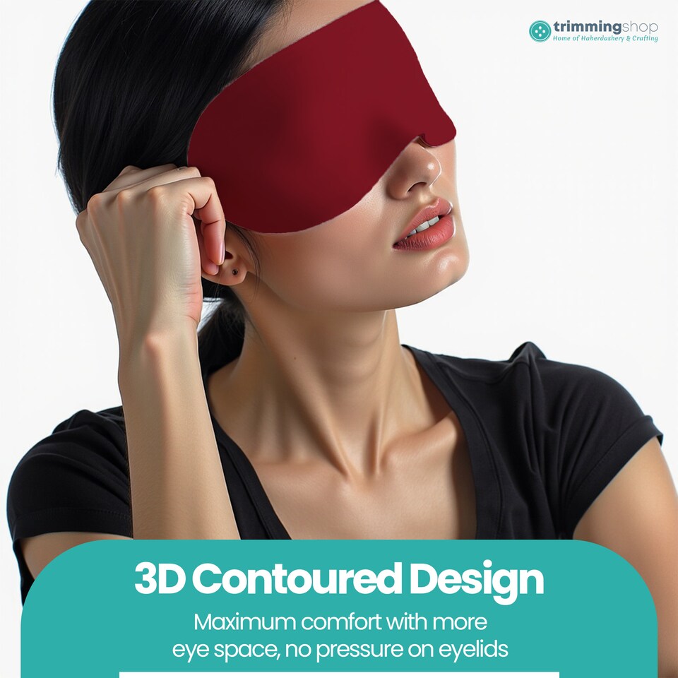 image 1 of 3D Sleep Eye Mask with Adjustable Strap Luxury Blindfold Sleep Mask