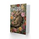 image 2 of Grey Tabby Laying Flower Meadow Lover Woman Her Birthday Card