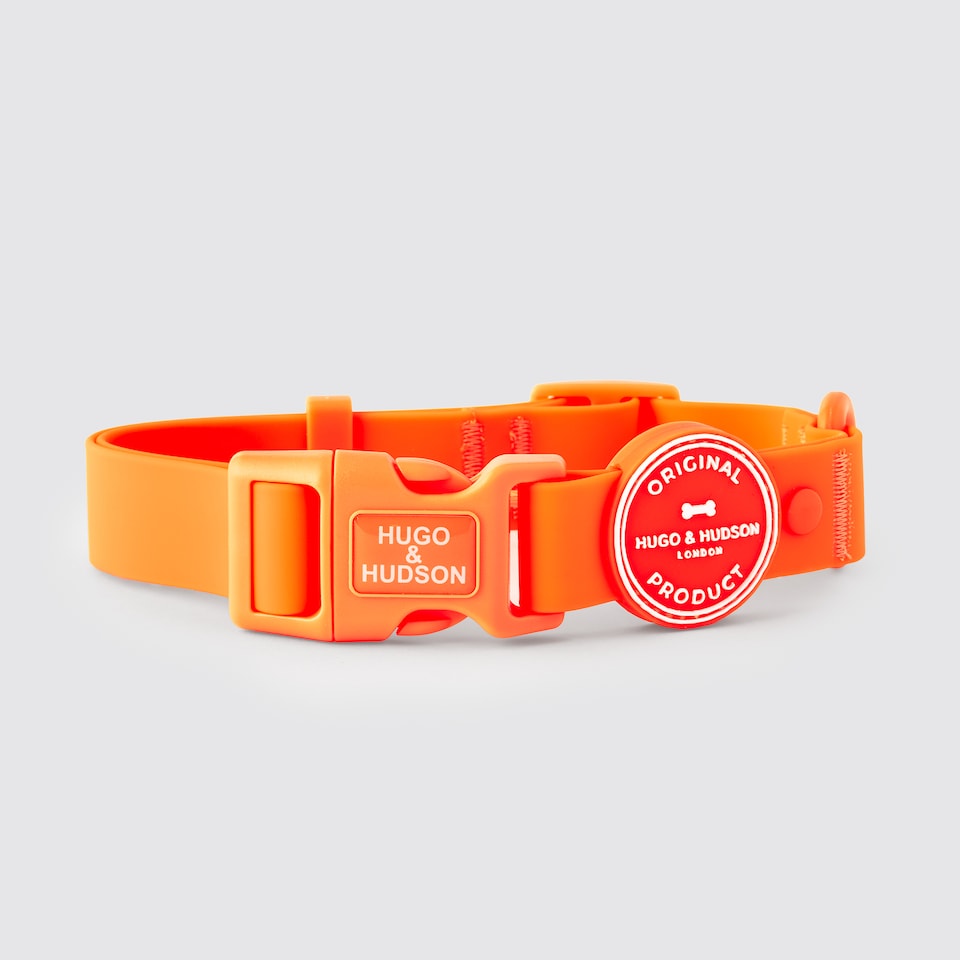 image 1 of Hugo & Hudson Orange Waterproof Dog Collar