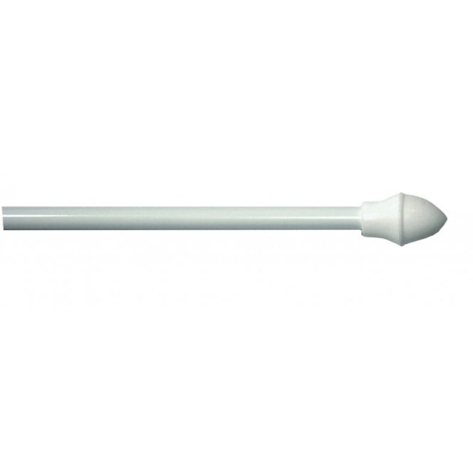 White Cafe Curtain Rod 135 - 220cm White | White