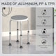 image 4 of HOMCOM 360 Degree Swivel Shower Stool with Non-Slip Feet for Disabled, Grey
