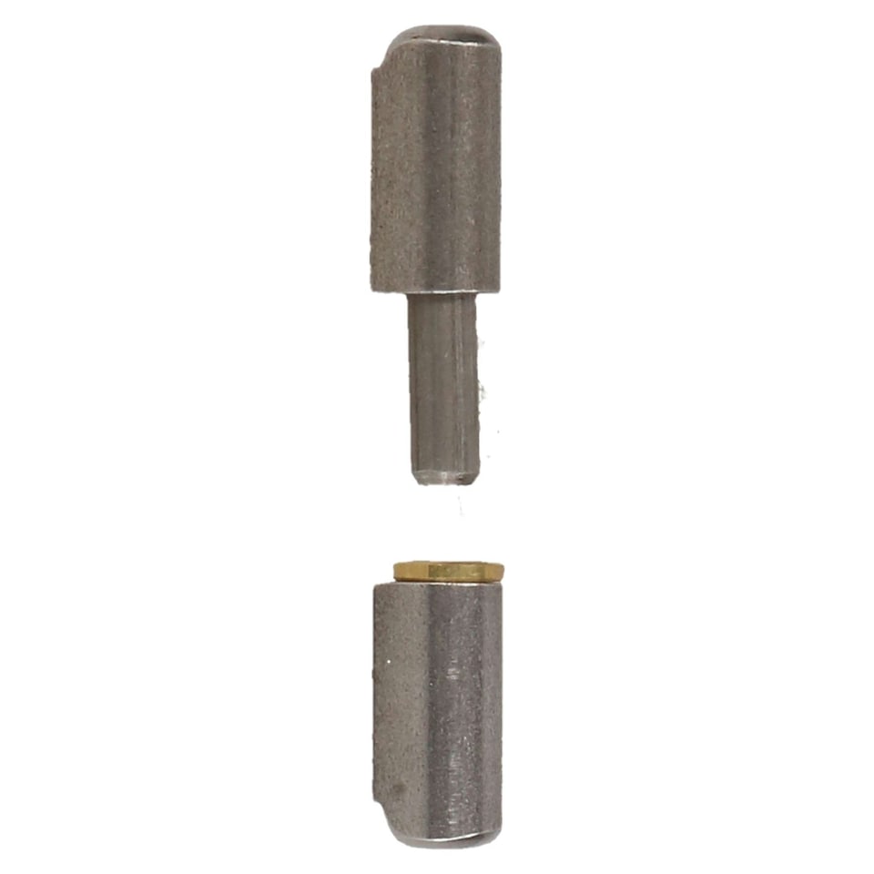 image 1 of Lift Off Bullet Hinge Weld On Brass Bush 8x40mm Heavy Duty Door Hatch 4PK Silver