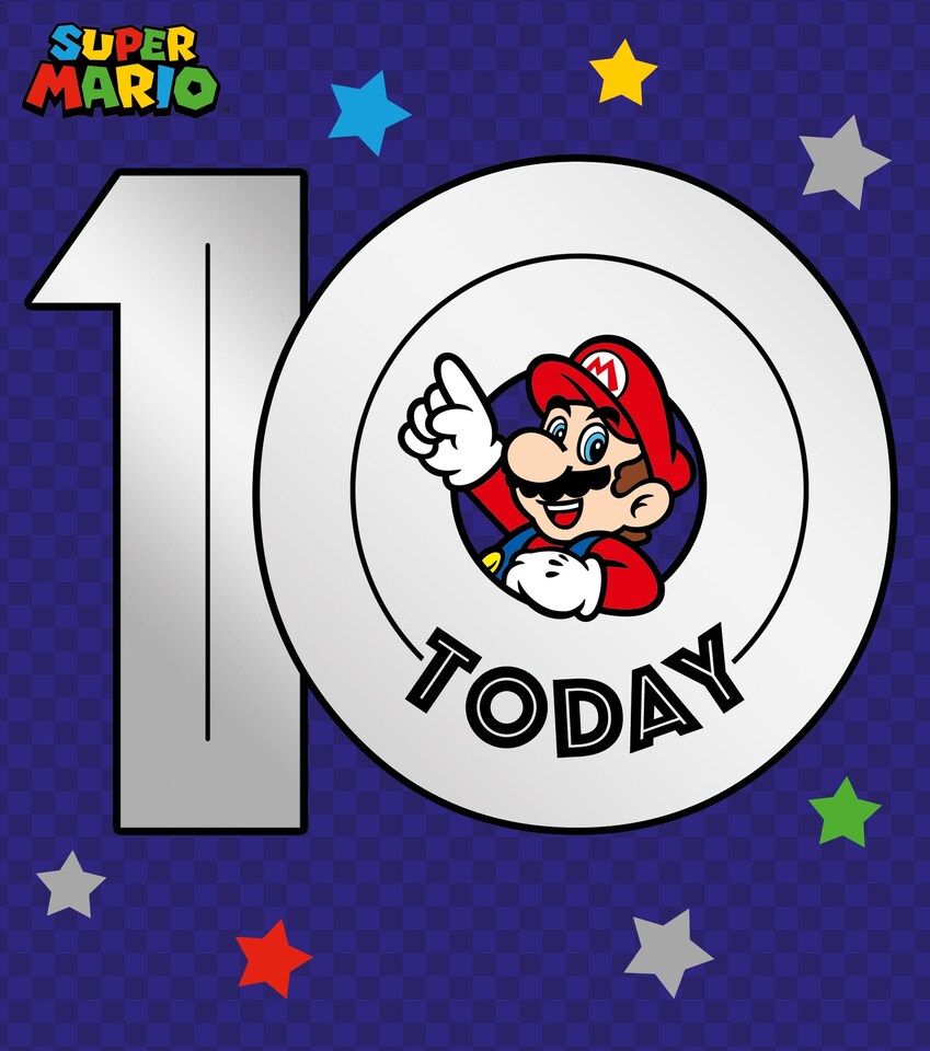image 1 of Super Mario Age 10 Birthday Card