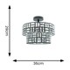 image 5 of ValueLights Elise Acrylic Black 2 Tier Lamp Shade & Bulbs | Black