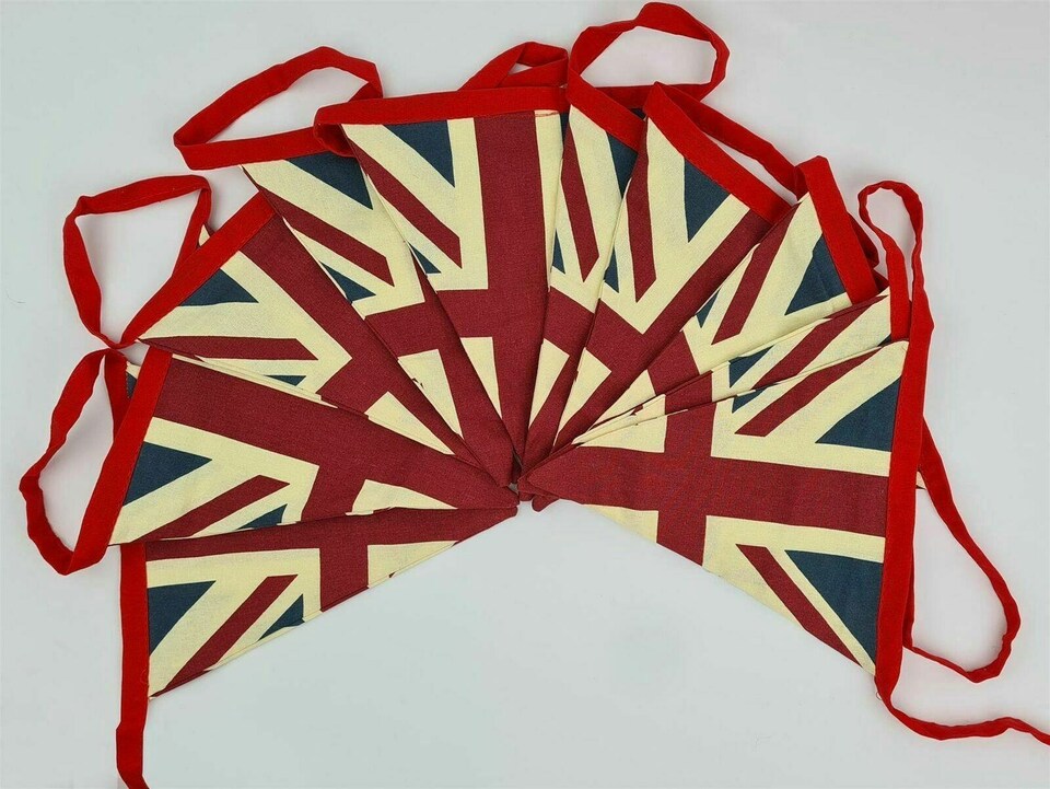 image 1 of 10 pcs Flags Union Jack Retro Bunting | Multi
