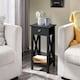 image 3 of Living and Home 1-Drawer Wooden Console Table - Black