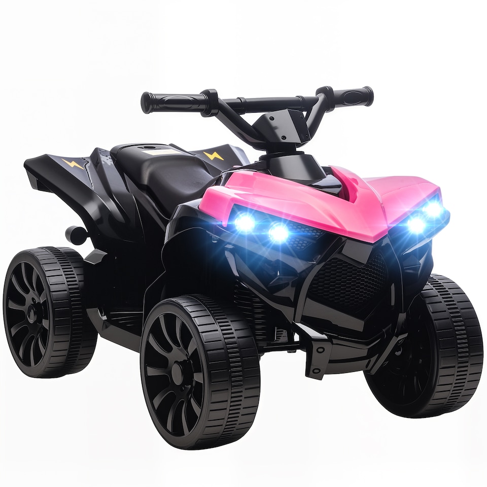 image 1 of AIYAPLAY 6V Electric Ride on Car, Kids ATV 4 Wheeler with Music and LED Headlights, Indoor Outdoor Toy Car for Ages 3-8 Years Boys and Girls | Pink