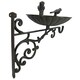image 5 of Wall Mount Bird Bath Cast Iron Feeder Ornament Garden Feature Statue Fence