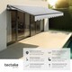image 2 of Retractable Awning Ornella - wall bracket incl, easy adjustment, and UV blocking | Grey | light grey | 300 x 250 cm | 1