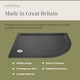 image 4 of Balterley Premium Shower Tray - Right Hand Offset Quadrant | Grey | Grey Slate | 1