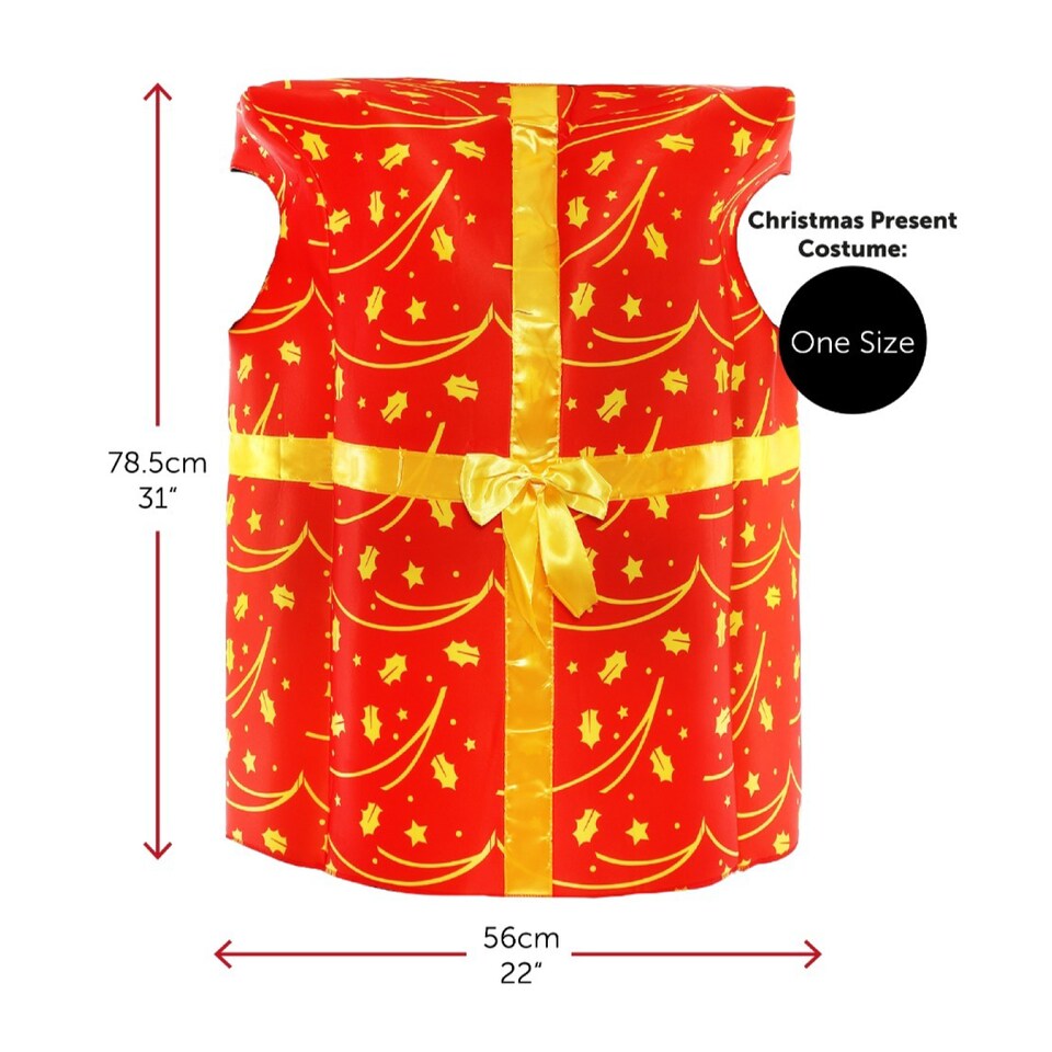 image 1 of Christmas Present Costume | Red