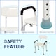 image 4 of HOMCOM Adjustable Shower Chair, Shower Seat, Portable Medical Stool with Adjustable Back and Armrest for Mobility