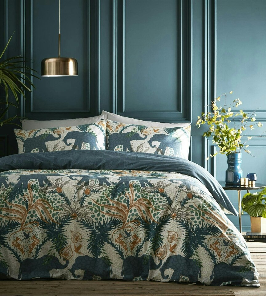 image 1 of Savannah Duvet Cover Set - Super King - Teal | Blue | Super King