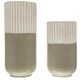 image 2 of Hill Interiors Mason Collection Ceramic Straight Vase - Grey - 22cm x 13cm x 13cm Grey