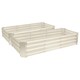 image 1 of Harbour Housewares Rectangle Galvanised Steel Raised Garden Beds - 180cm x 90cm - Ivory - Pack of 2