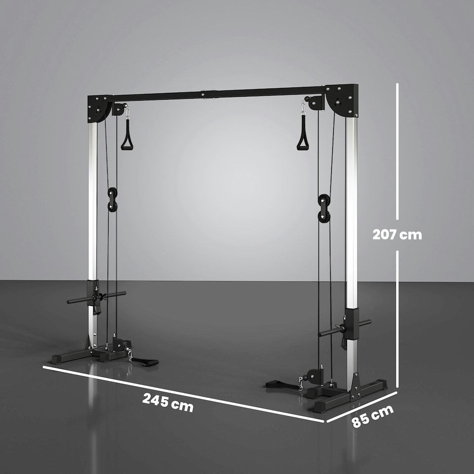 image 1 of SPORTNOW Cable Crossover Machine for Full Body Strength Training