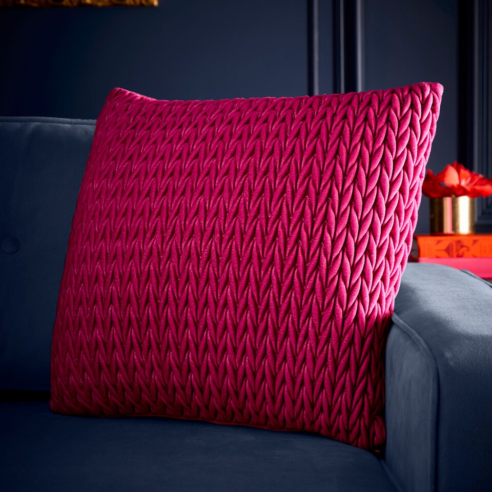 image 1 of Laurence Llewelyn-Bowen Amory Cushion Cover Fuchsia