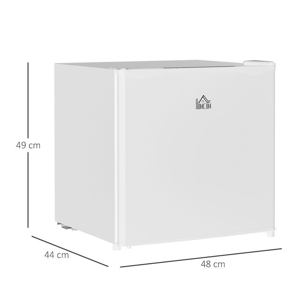 image 1 of HOMCOM 46 Litre Table Top Mini Fridge, Small Fridge with Ice Box, Reversible Door, Adjustable Temperature and Legs for Bedrooms, Home Office, Cream