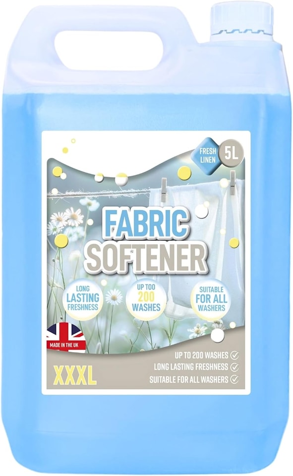 image 1 of 4 x 5L Fresh Linen Fabric Softener Conditioner Original Clean Linen Scent