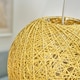 image 4 of ValueLights Bjorn Medium Rattan Wicker Cream Ceiling Pendant Shade | Cream
