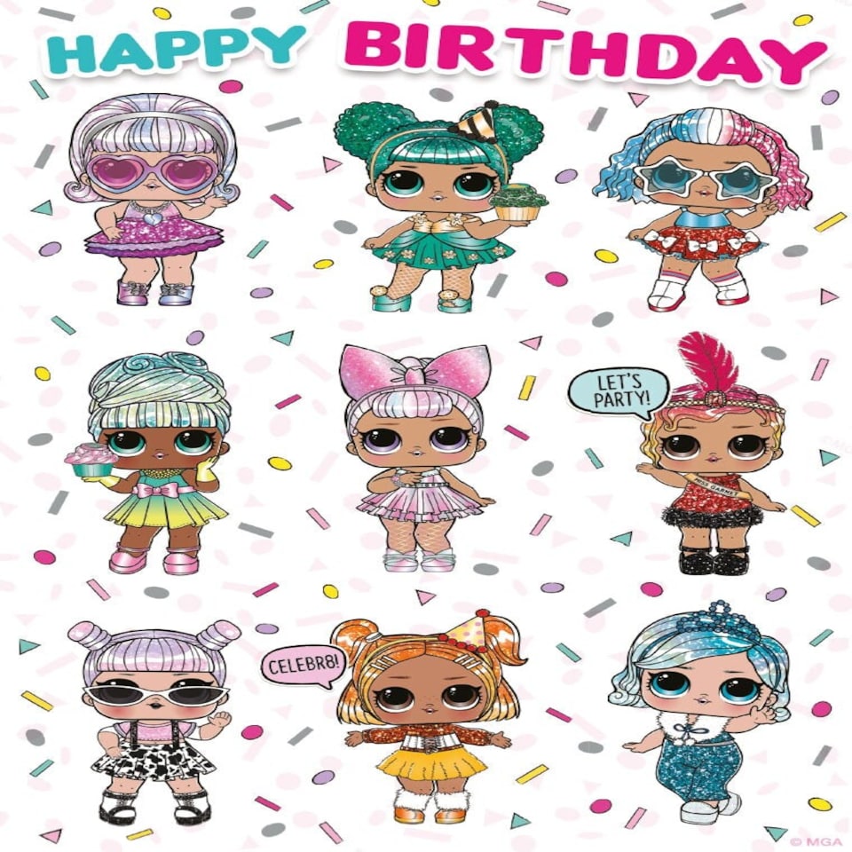 image 1 of LOL Surprise Dolls 'Happy Birthday' Card