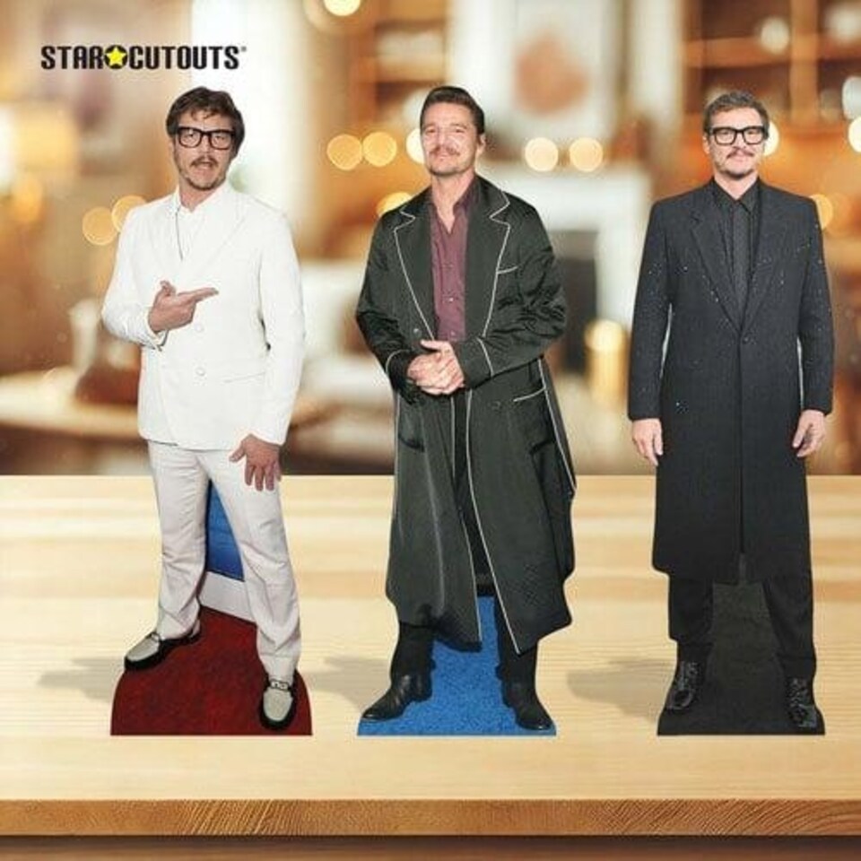 image 1 of Pedro Pascal Table Top Cardboard Cutouts - Pack of 3