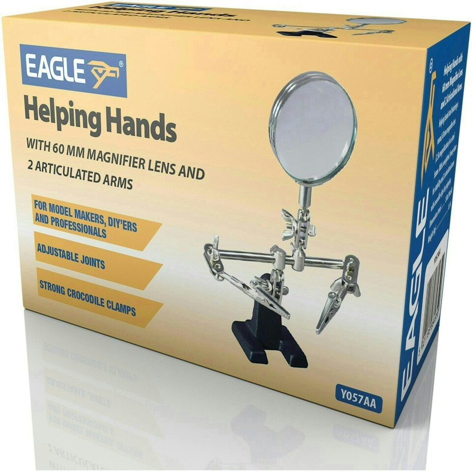 image 1 of Helping Hand Model Hobby Artist Magnifying Glass with 2 x Articulated Arms