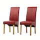 image 1 of MCC Direct Deluxe High Back Leather Dining Chairs Red