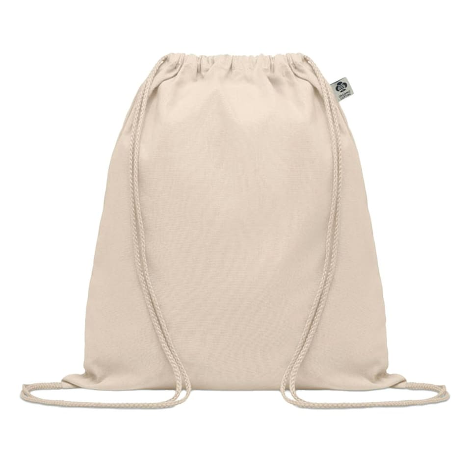 image 1 of MidOcean Yuki Organic Cotton Drawstring Bag - Beige - One Size Brown