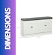 image 7 of Shoe Storage Bench With Cushioned Seat White White