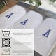 image 3 of Warwick & Vance Men's 3 Pack Plain White Handkerchiefs With Embroidered Initial, Letter G