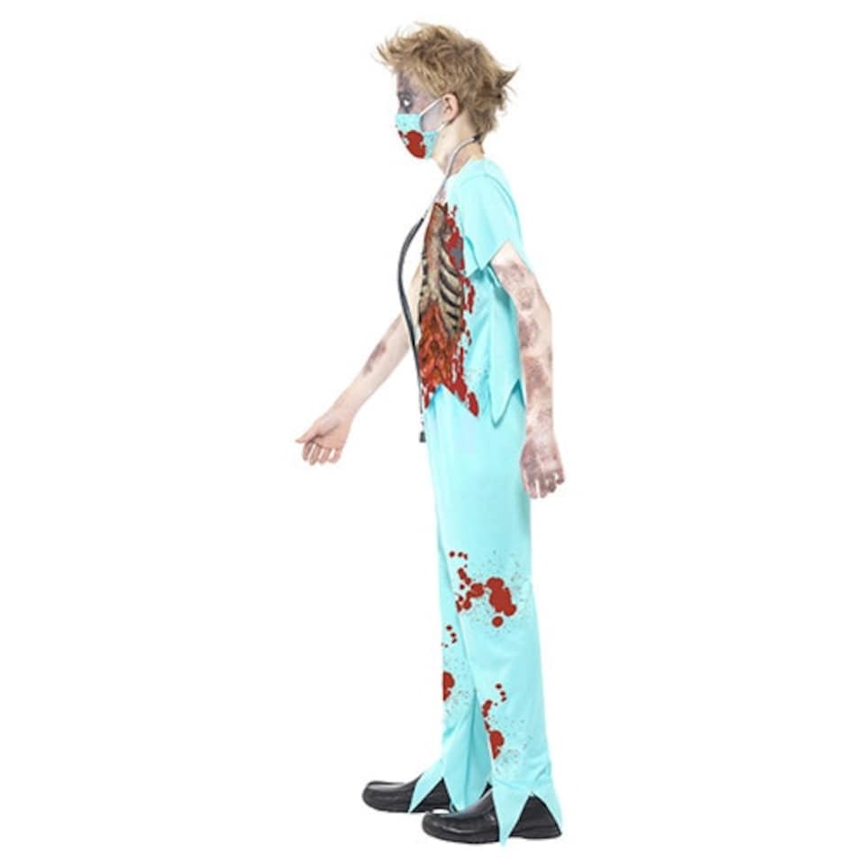 image 1 of Zombie Surgeon Fancy Dress Costume Kids Unisex Large - Age 10-12