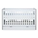 image 2 of Pembrey Cot Bed, Under Drawer & All Seasons Premium Pocket Sprung Mattress - Convertible, Adjustable Mattress Base, Birth to 4 Years (Ash Grey & White)